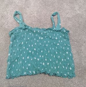 (AMERICAN EAGLE) blue ban shirt with floral print.